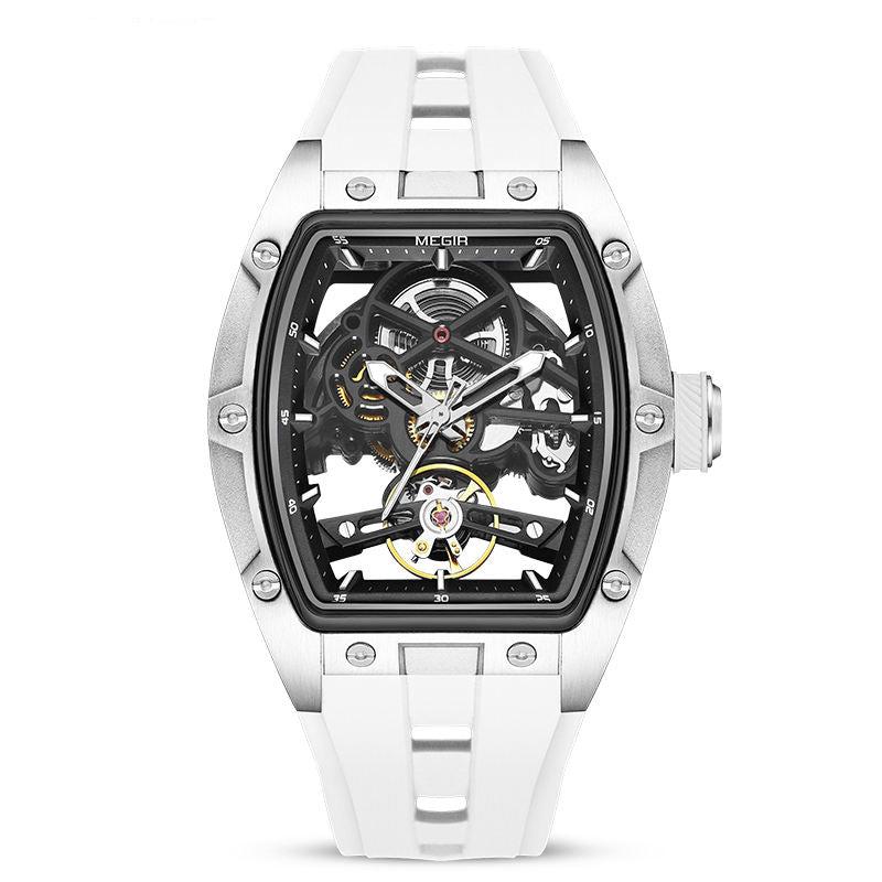 ChronoSport White Dial – Automatic Skeleton Sports Watch